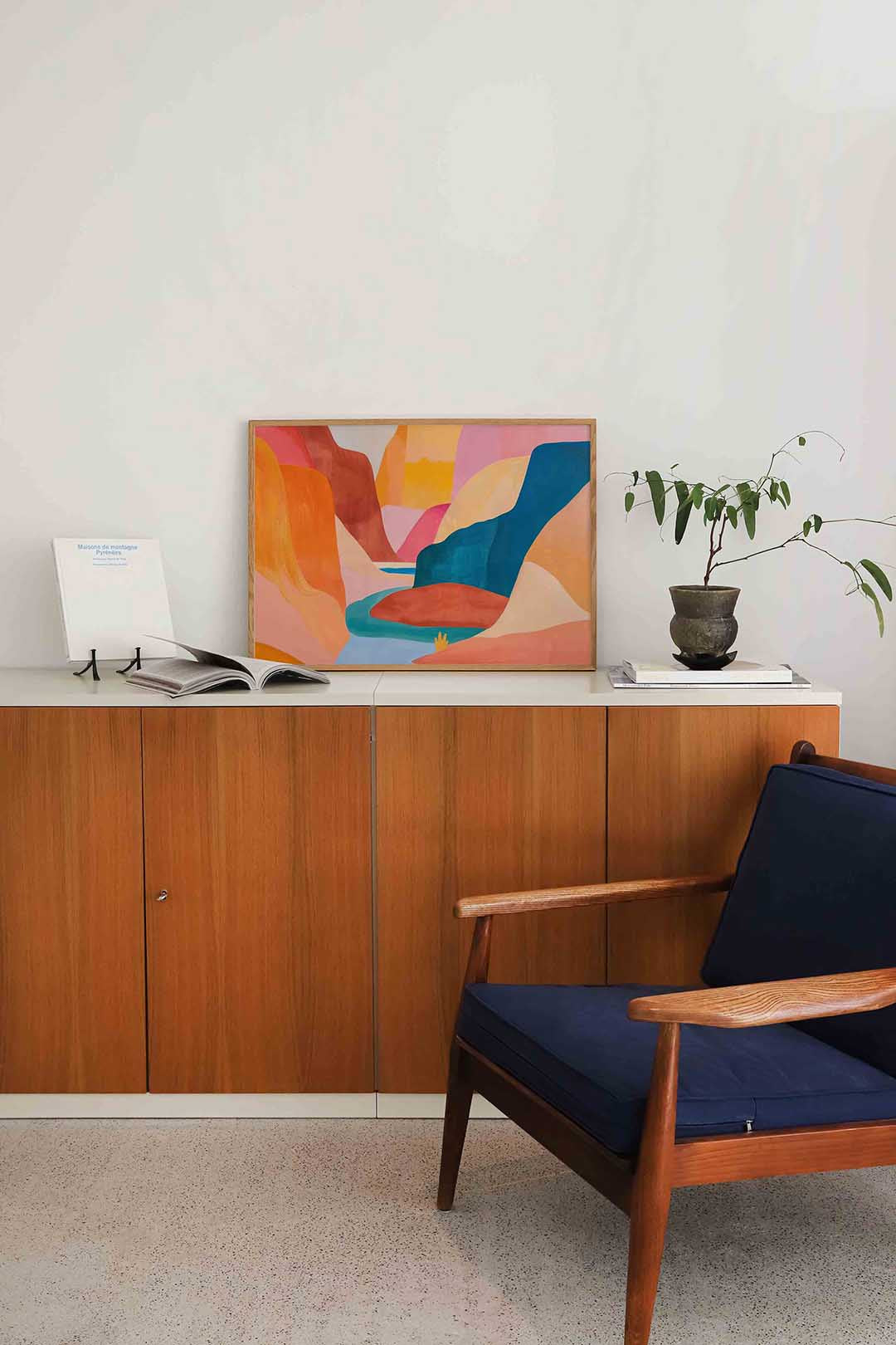 Kleurrijke landschap – moderne landscape wanddecoratie van WallArtistic