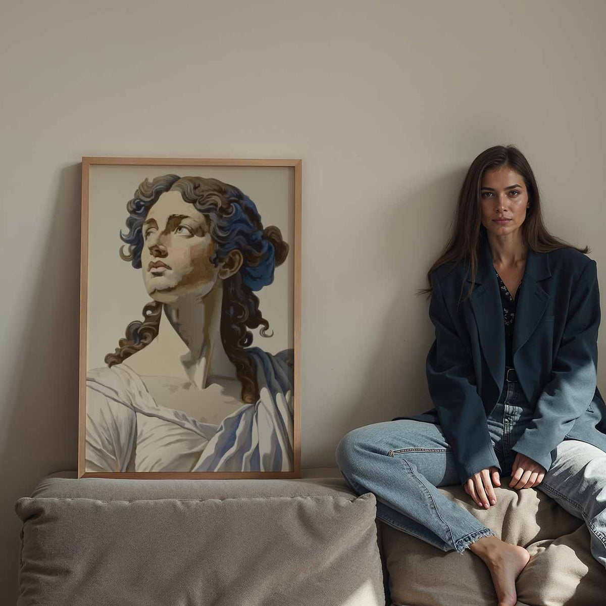 Klassieke Elegantie Portret – Streetart wandkunst als portret poster