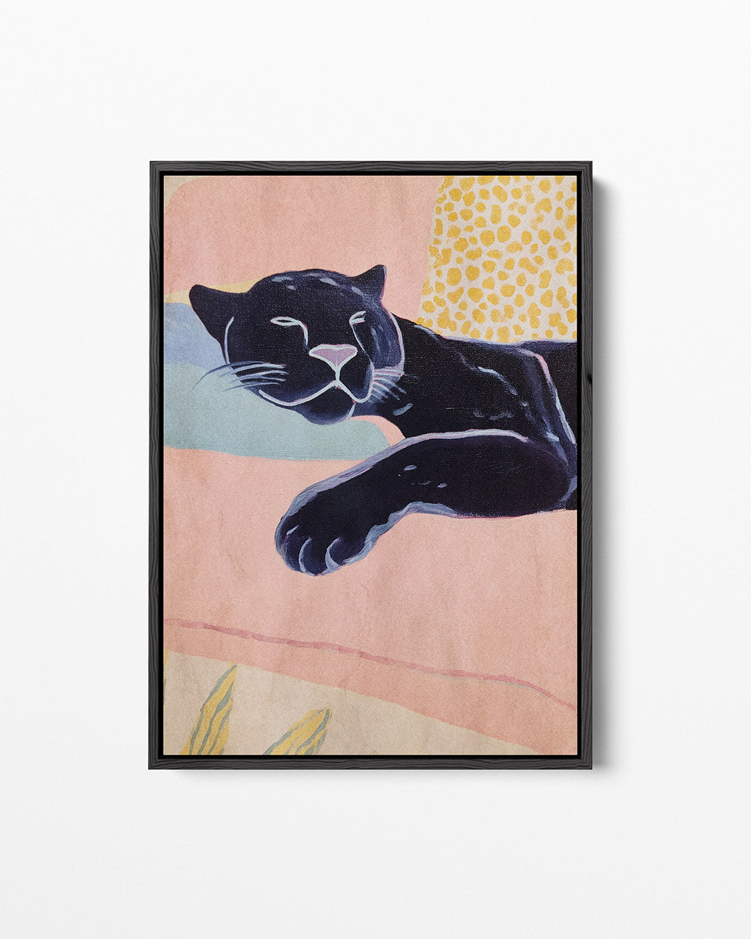 Dromerige panter – staand wanddecoratie kunstwerk