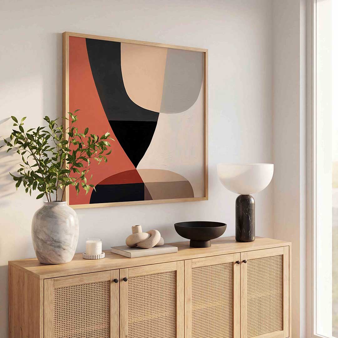 Abstracte vormen – abstracte wandkunst als vierkante poster