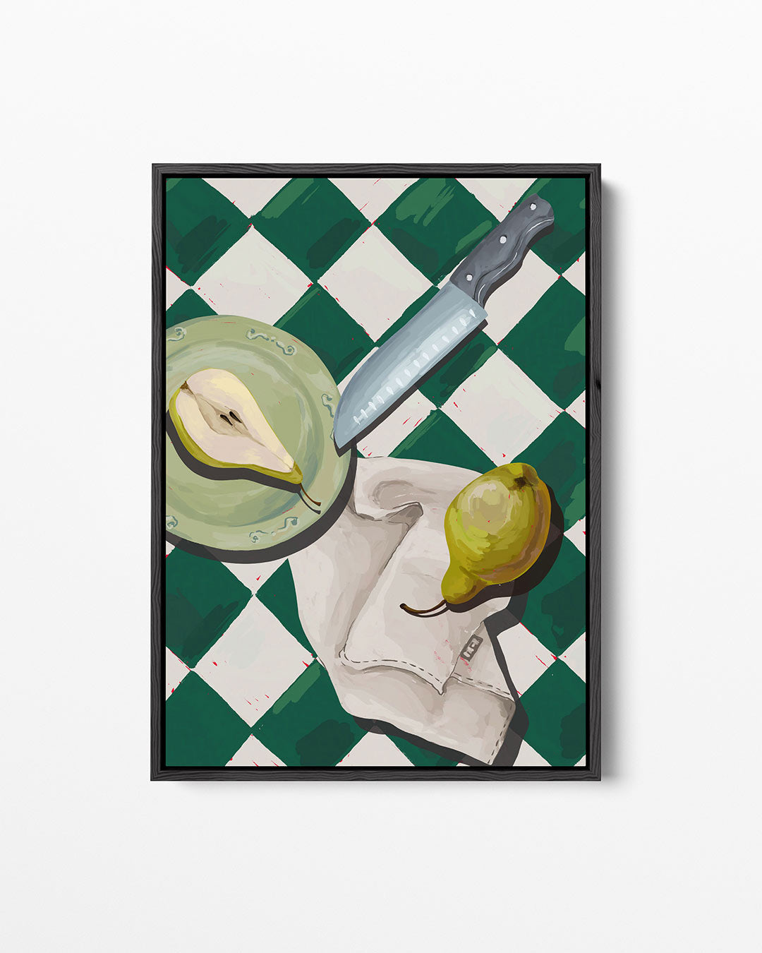 Fruit en mes compositie – staand wanddecoratie kunstwerk
