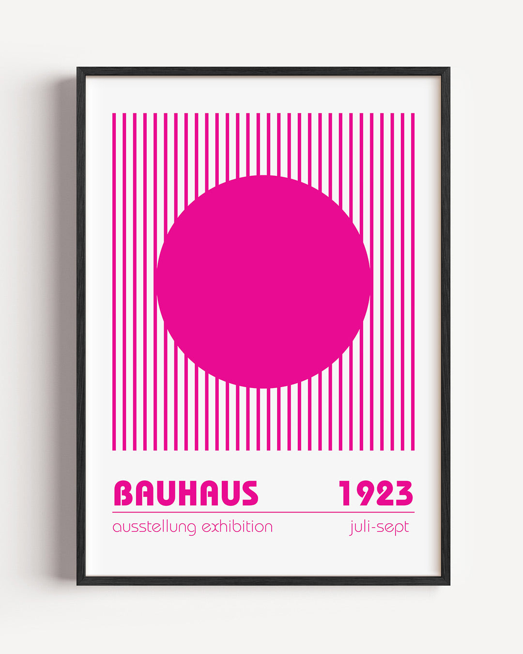 Cirkel en lijnen – staande Bauhaus poster als wanddecoratie
