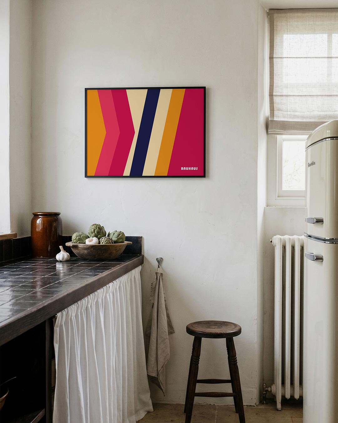 Vorm en kleur – geometrische poster in Bauhaus-stijl van WallArtistic
