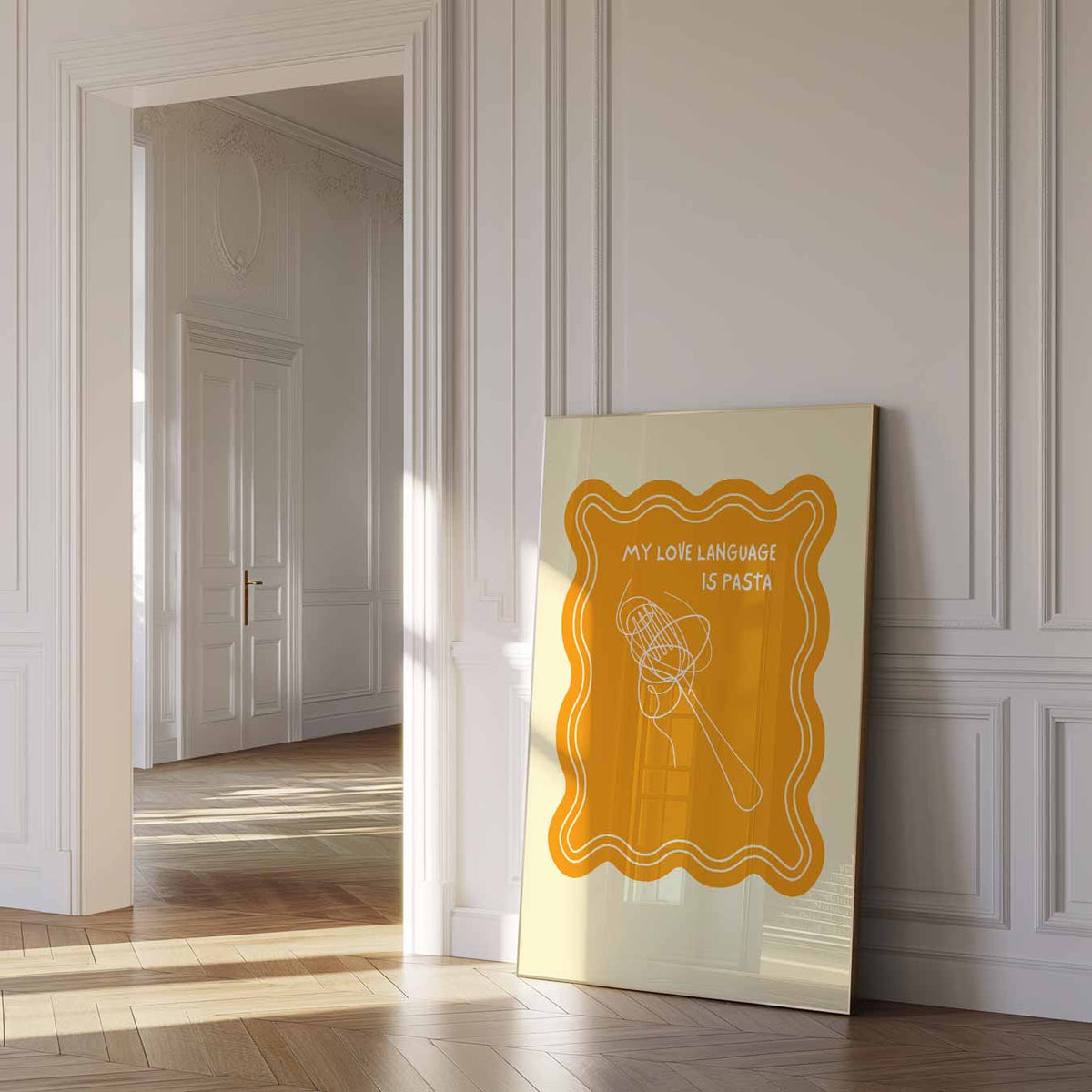 Pasta Love Language – zomer poster als frisse staande wanddecoratie
