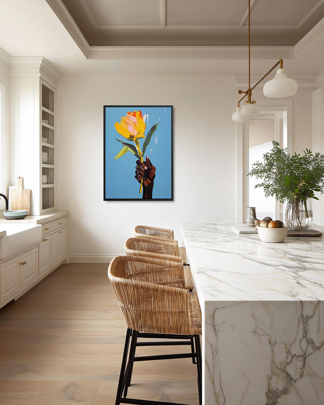 Bloem – staand wanddecoratie kunstwerk