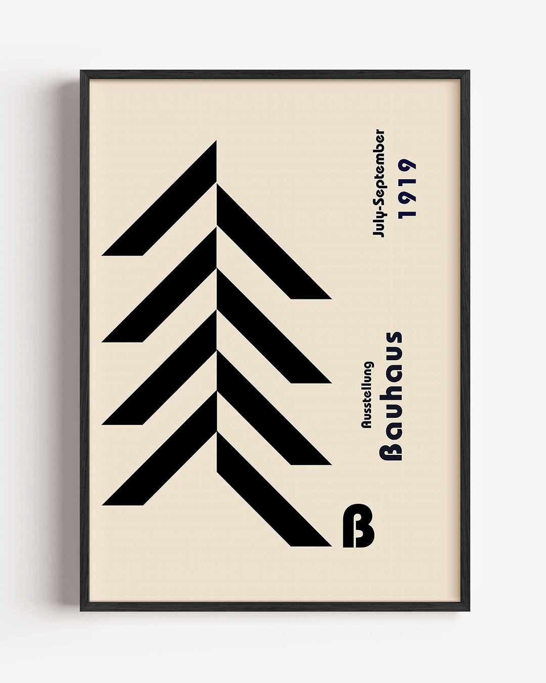 Vorm en balans – staande Bauhaus poster als wanddecoratie
