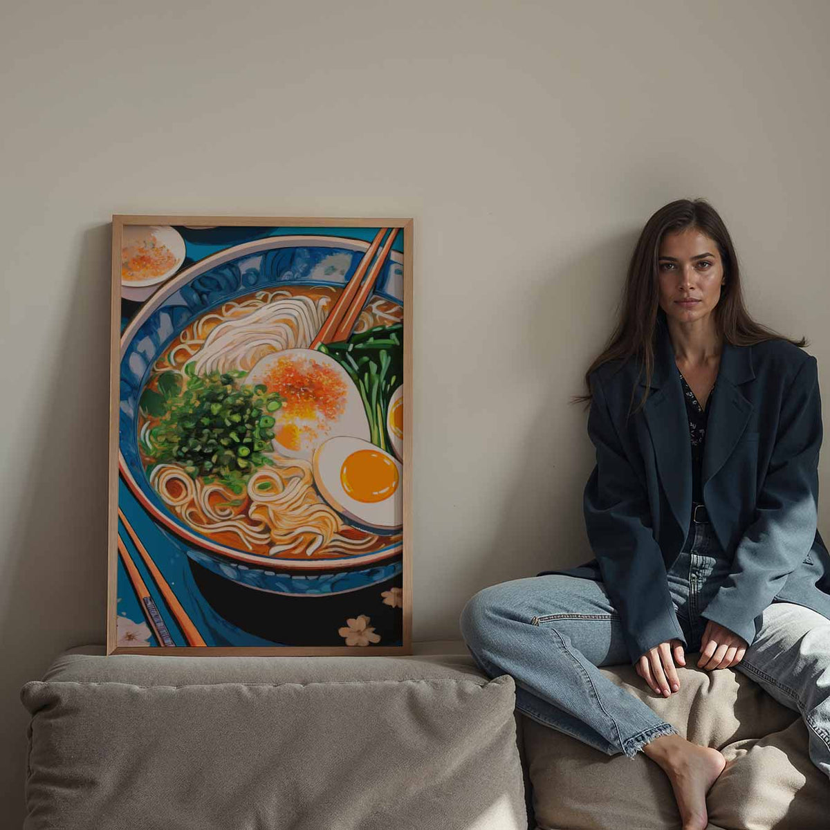 Kleurrijke Ramen Kunstposter – staande keuken wanddecoratie van WallArtistic