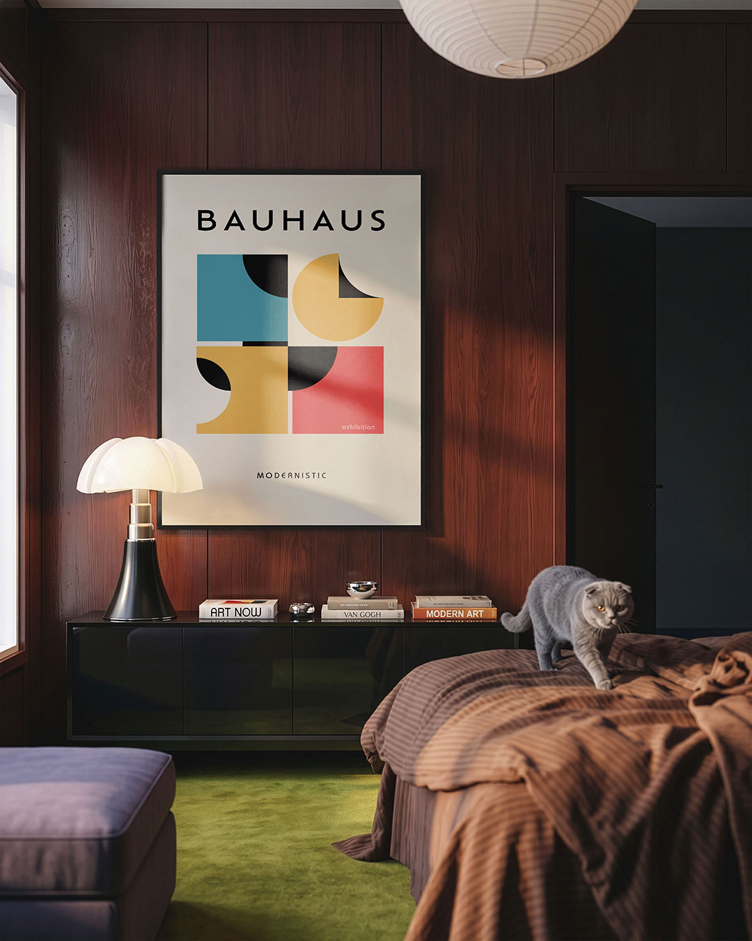 Vorm en kleur – geometrische Bauhaus poster in staand formaat