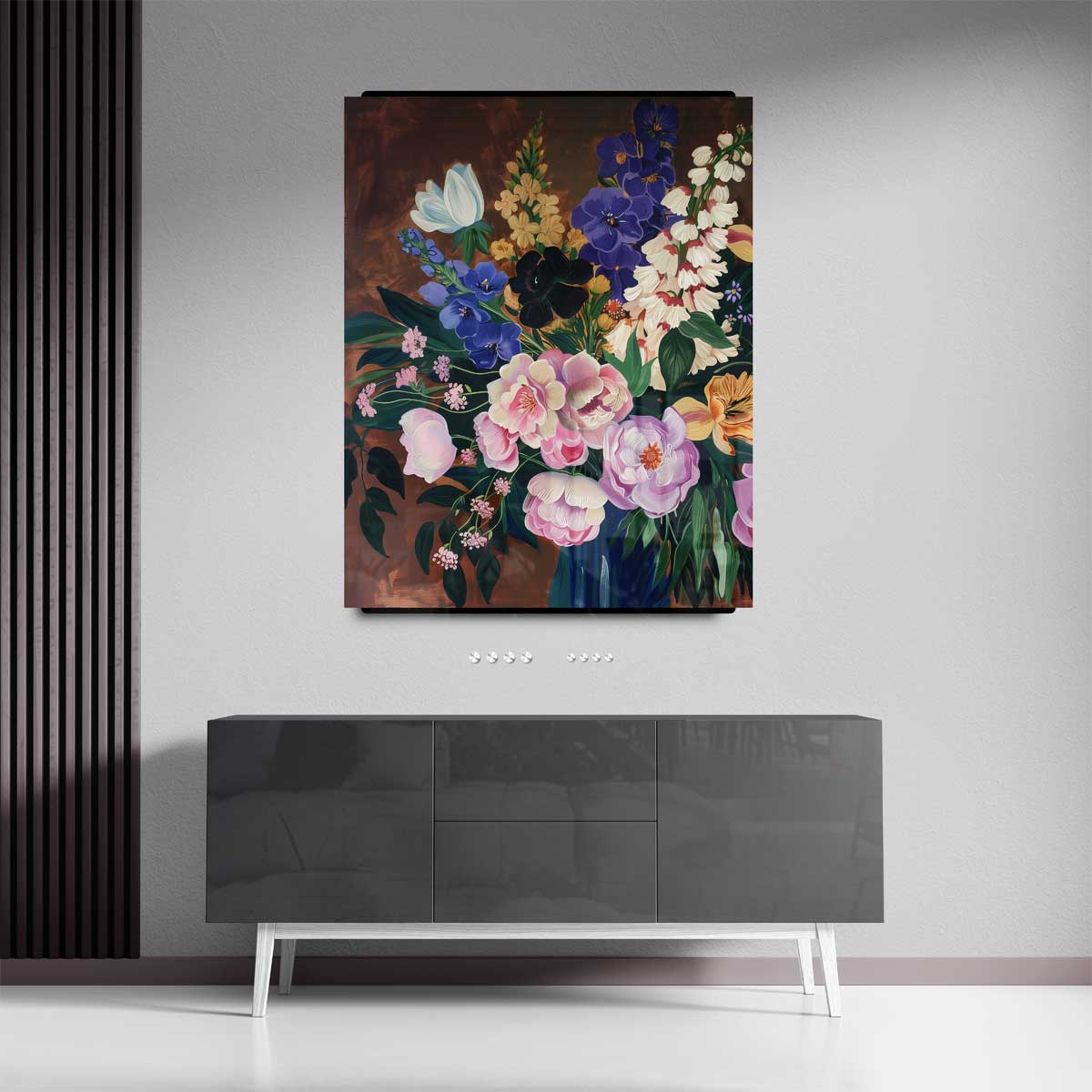 Kleurrijke Bloemenpracht – canvas kunstwerk als wanddecoratie
