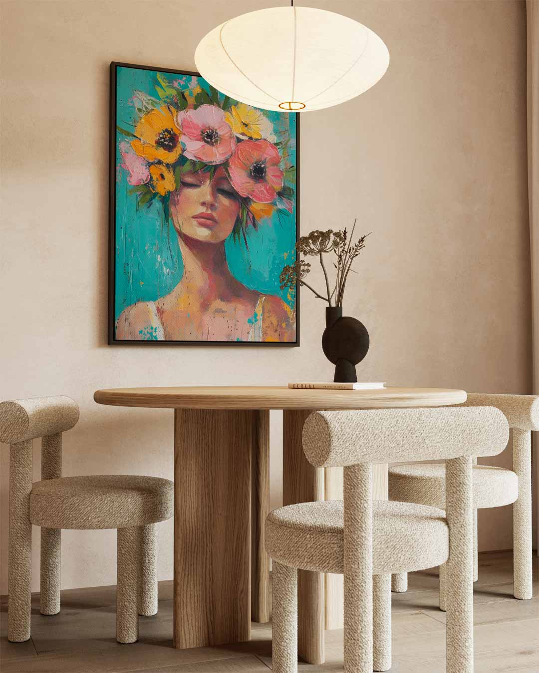 Bloemenpracht Portret – dibond wanddecoratie in staand formaat
