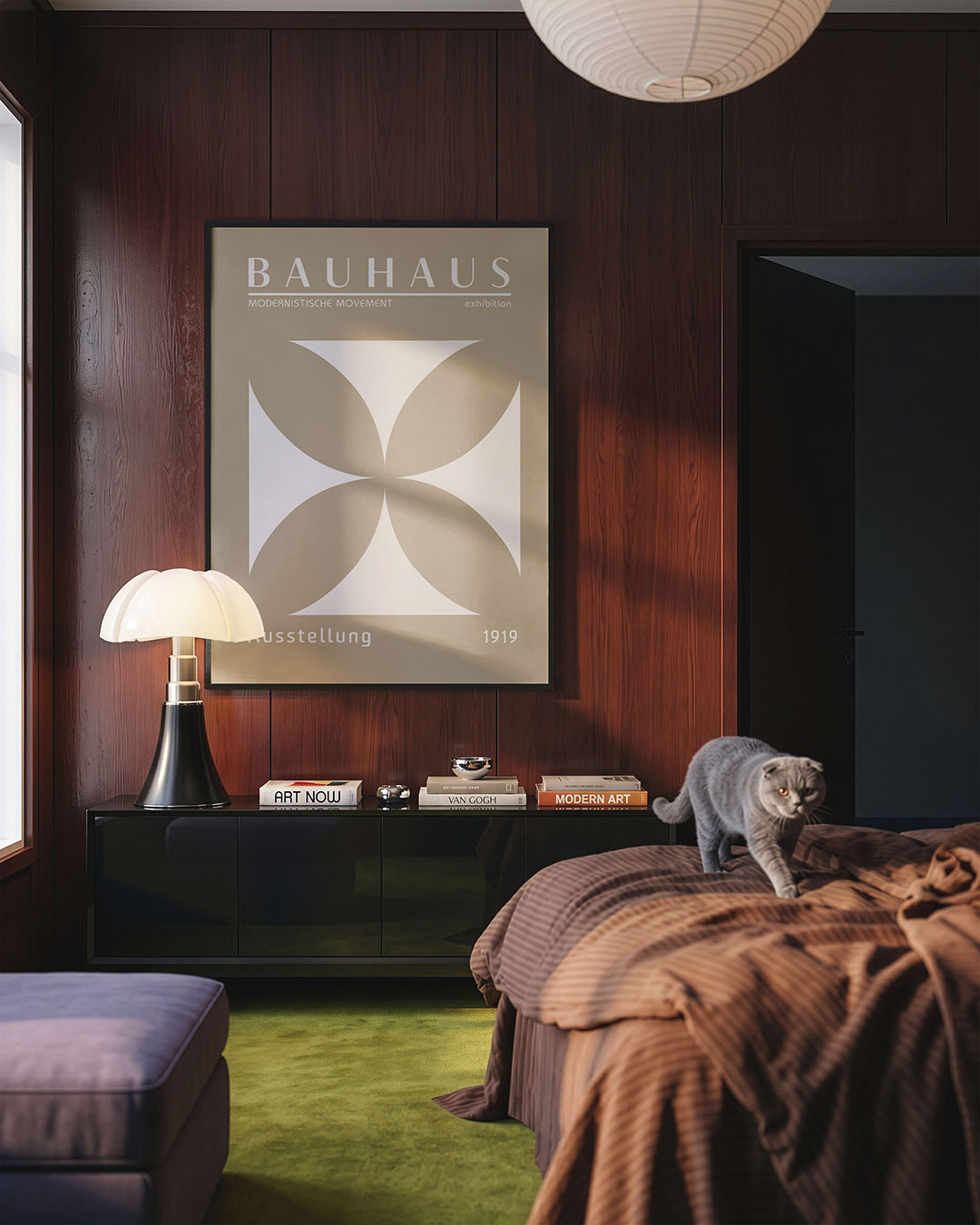 Vorm en balans – geometrische Bauhaus poster in staand formaat