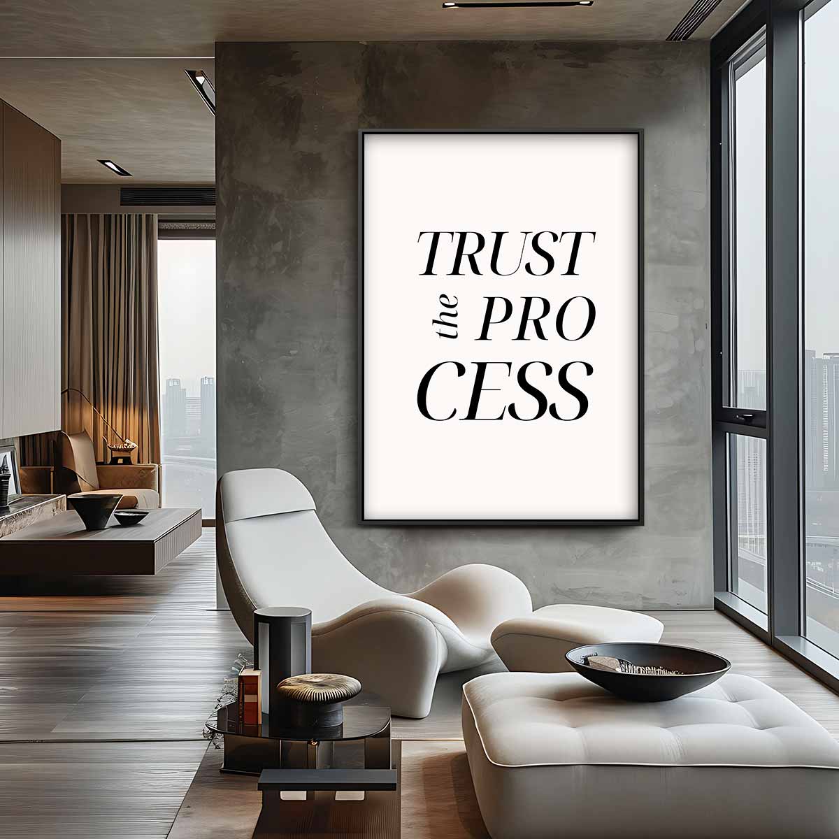 Vertrouw op het Proces Poster – dibond wanddecoratie in staand formaat