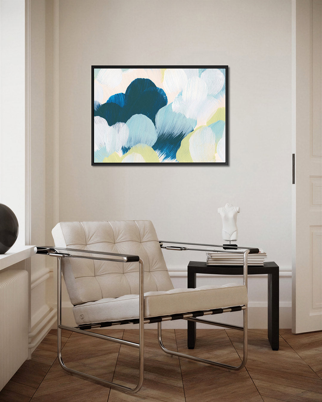 Kleurrijke borstelstreken – kunstwerk op canvas, dibond of plexiglas