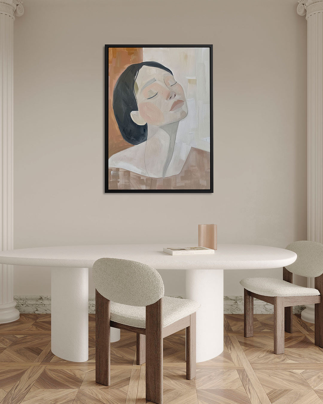 Dromerige vrouw – alternatieve weergave van het kunstwerk