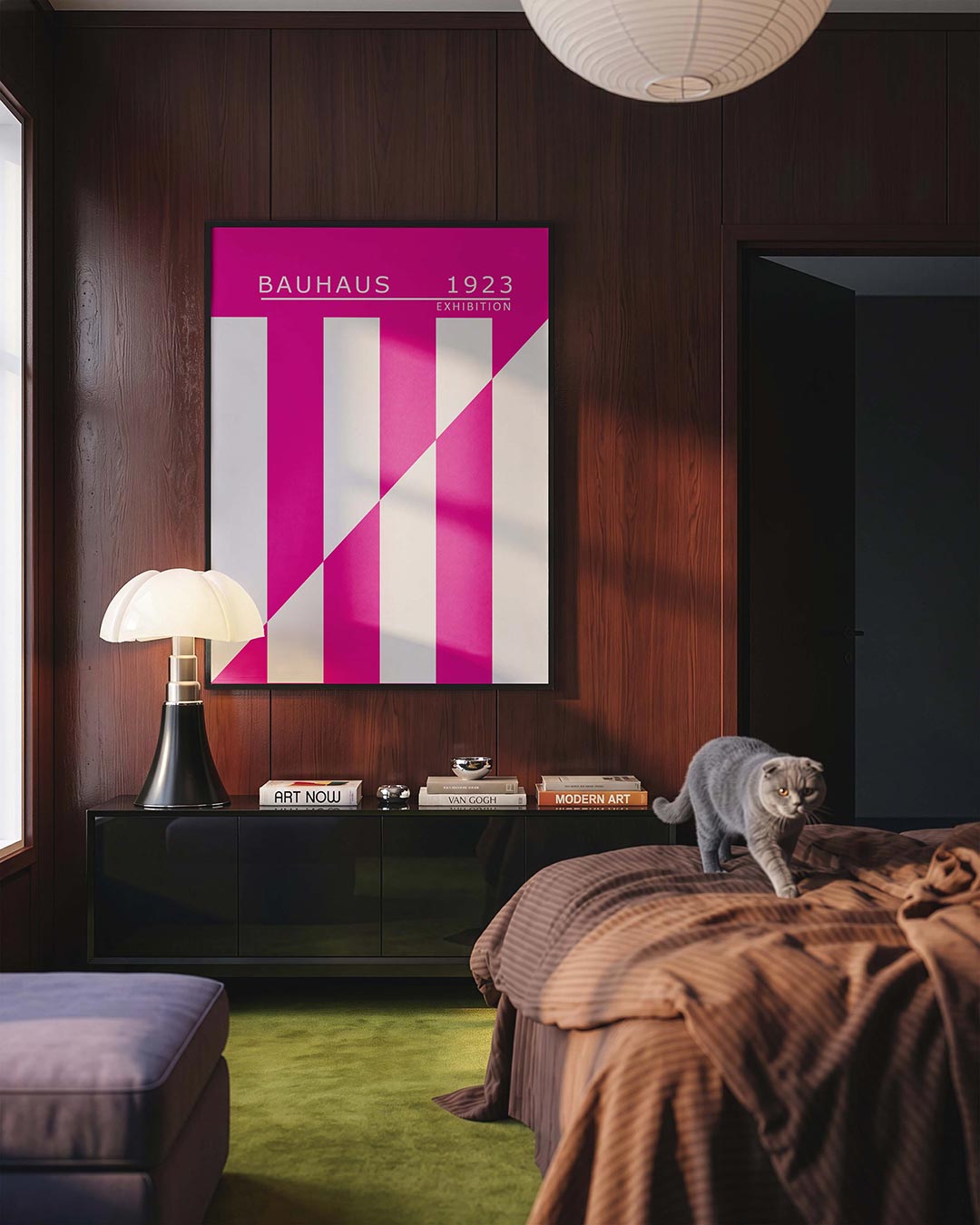 – geometrische Bauhaus poster in staand formaat