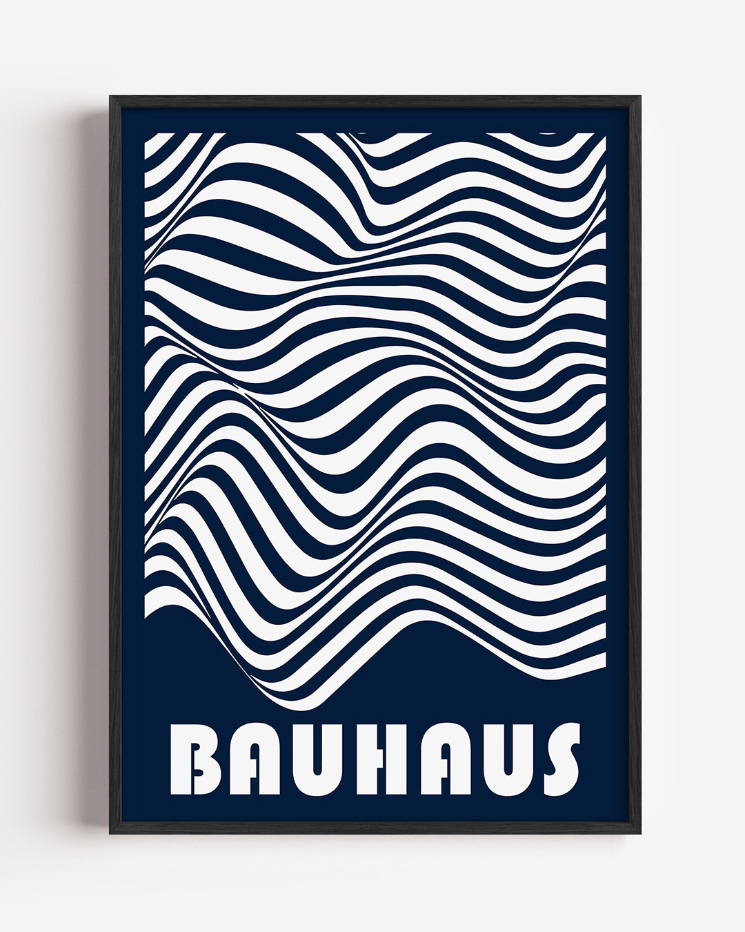 Golvend lijnenspel – staande Bauhaus poster als wanddecoratie