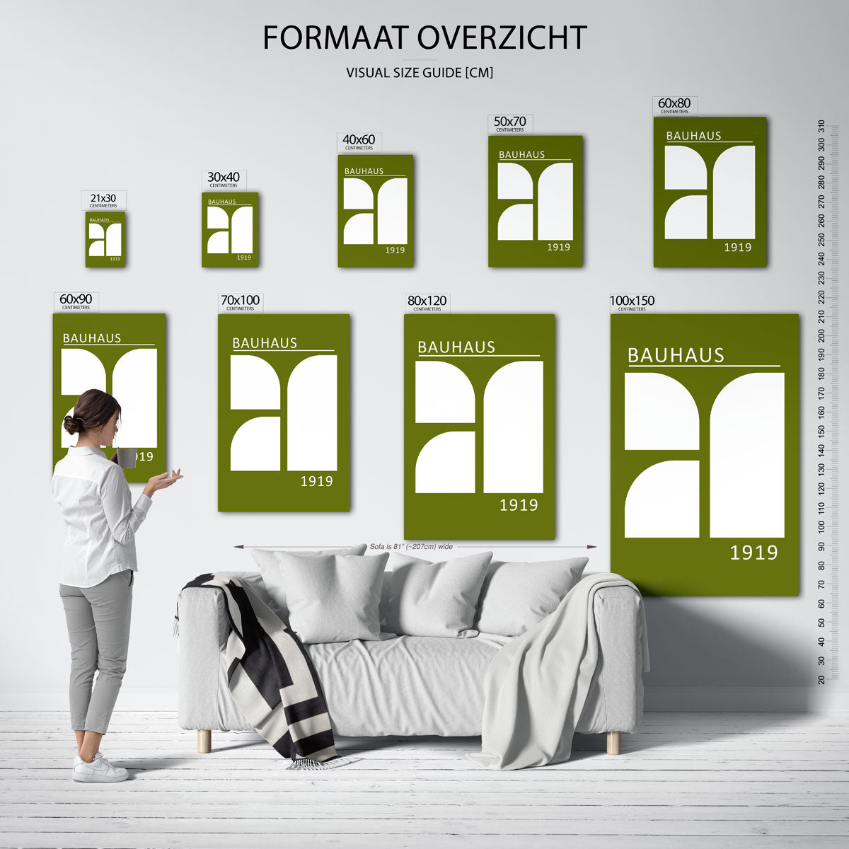 Vormen en vlakken – Bauhaus poster als moderne geometrische wanddecoratie