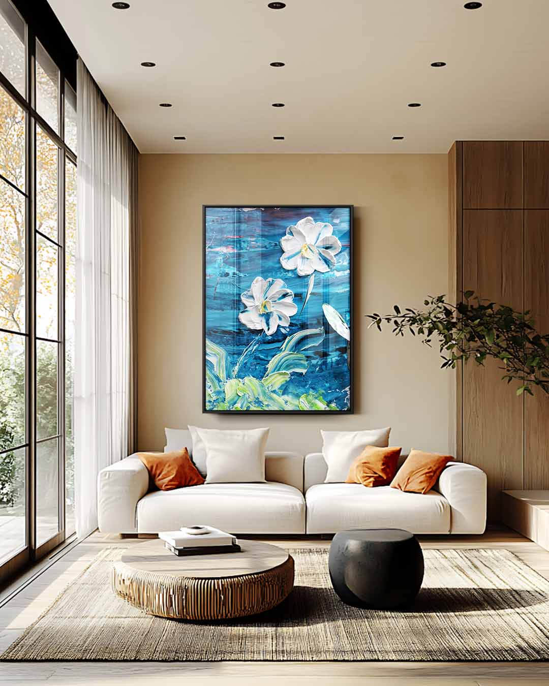Bloeiende Dromen Schilderij – staand kunstwerk voor modern interieur