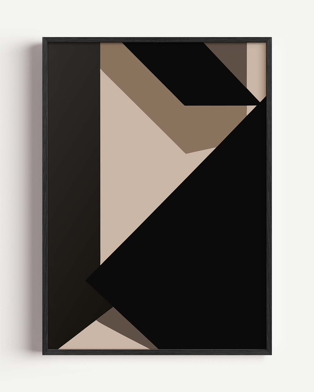 Moderne Geometrische Bruine – kleurrijke abstracte portret poster als wanddecoratie