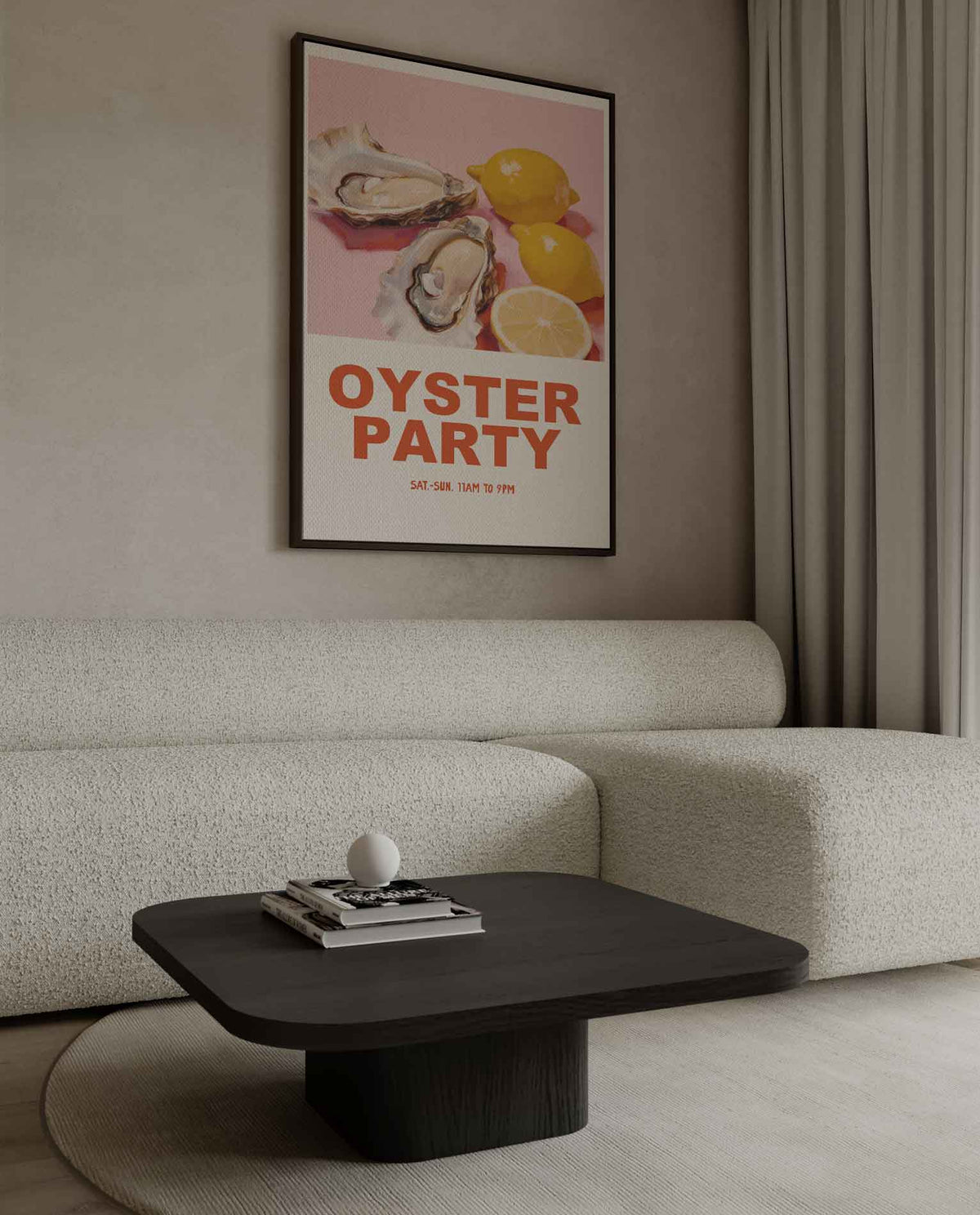Oesterfeest Poster – canvas wanddecoratie in portret formaat