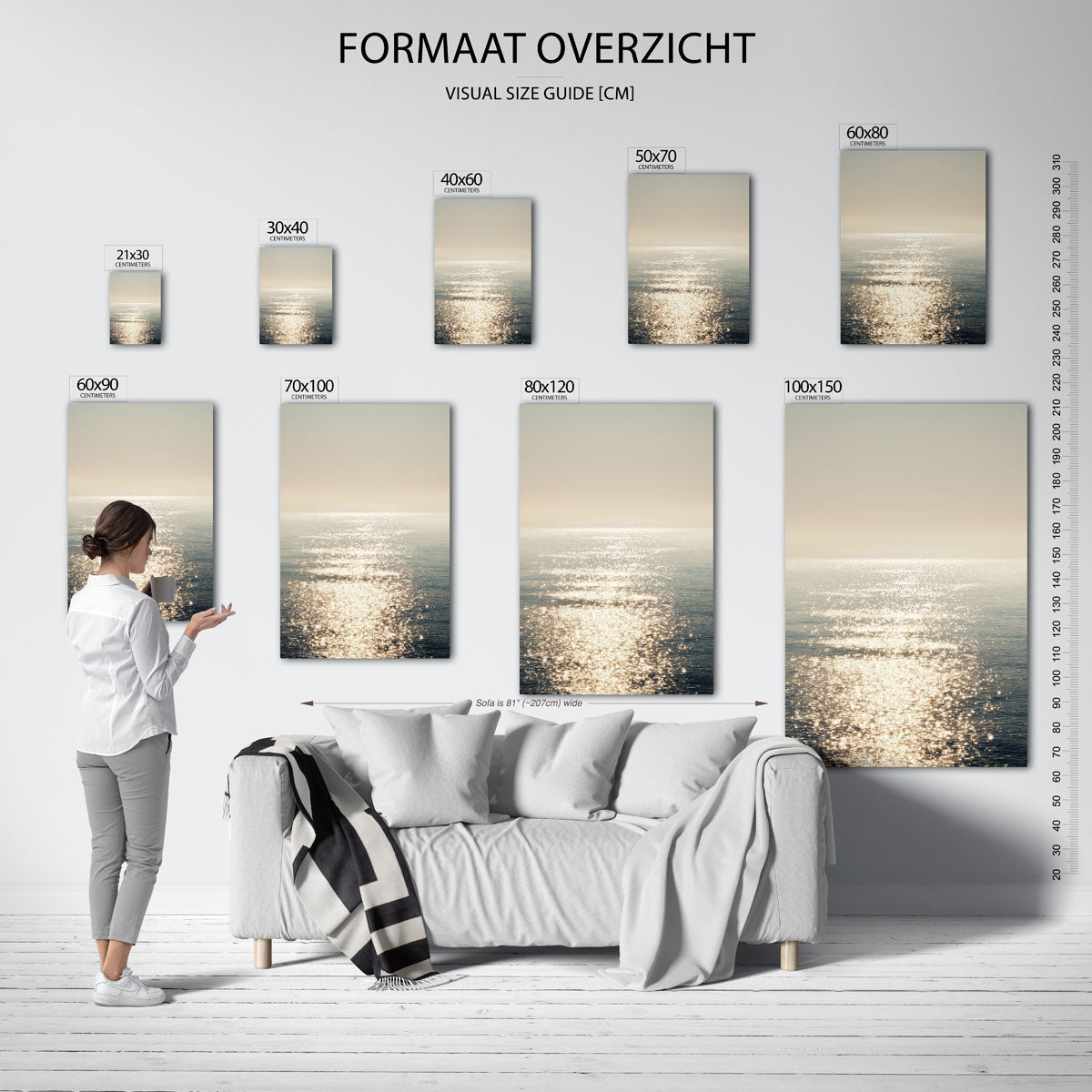 Zonlicht op water – staande muurposter met natuurthema