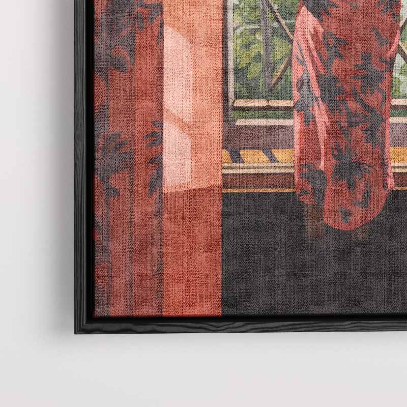 Zomers Balkonzicht – modern portret kunstwerk van WallArtistic