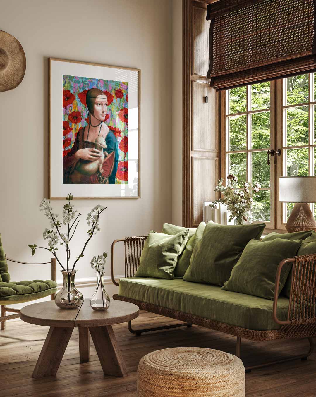 Vrolijke Renaissance Popart – staande muurposter met Popart uitstraling