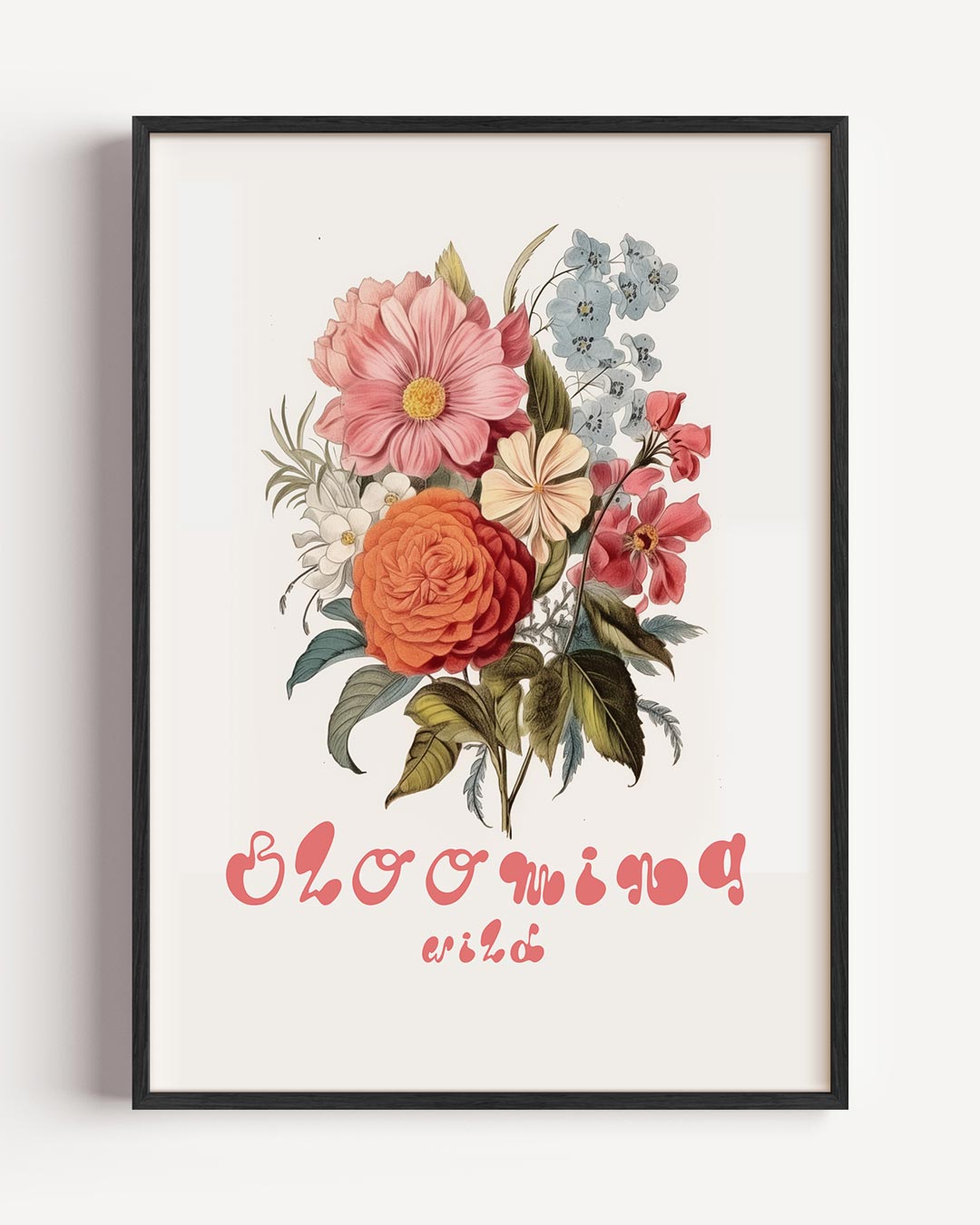 Bloeiende Wildbloemen – bloemen portret poster als wanddecoratie