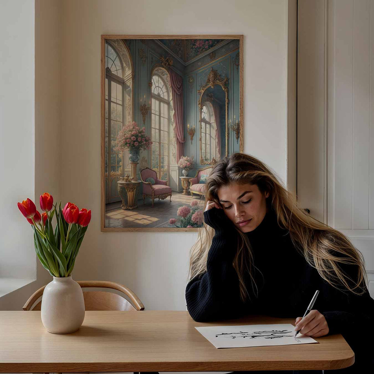 Dromerige Luxe Interieur – paasposter in staand formaat