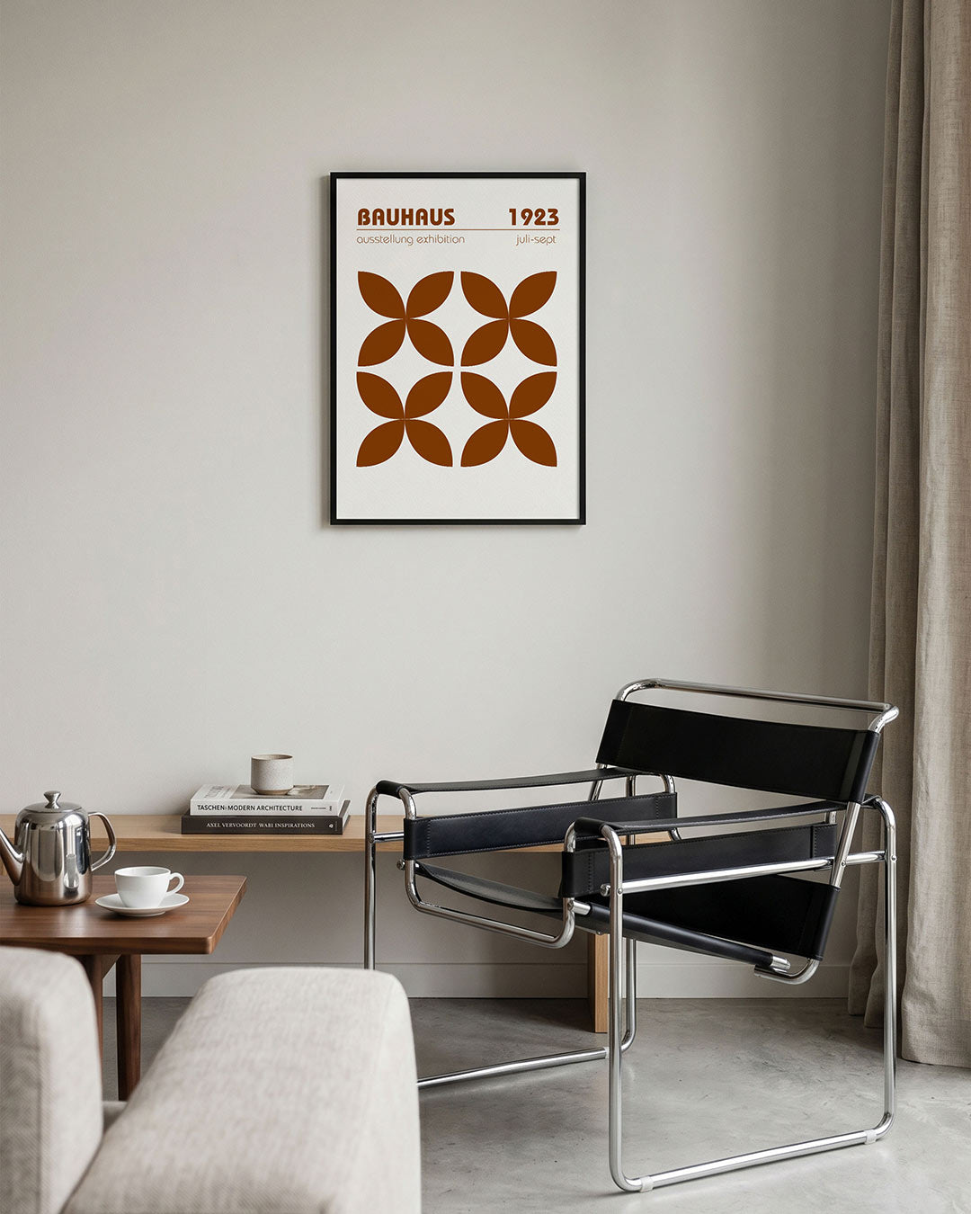 Vormritme en kleur – geometrische Bauhaus poster in staand formaat