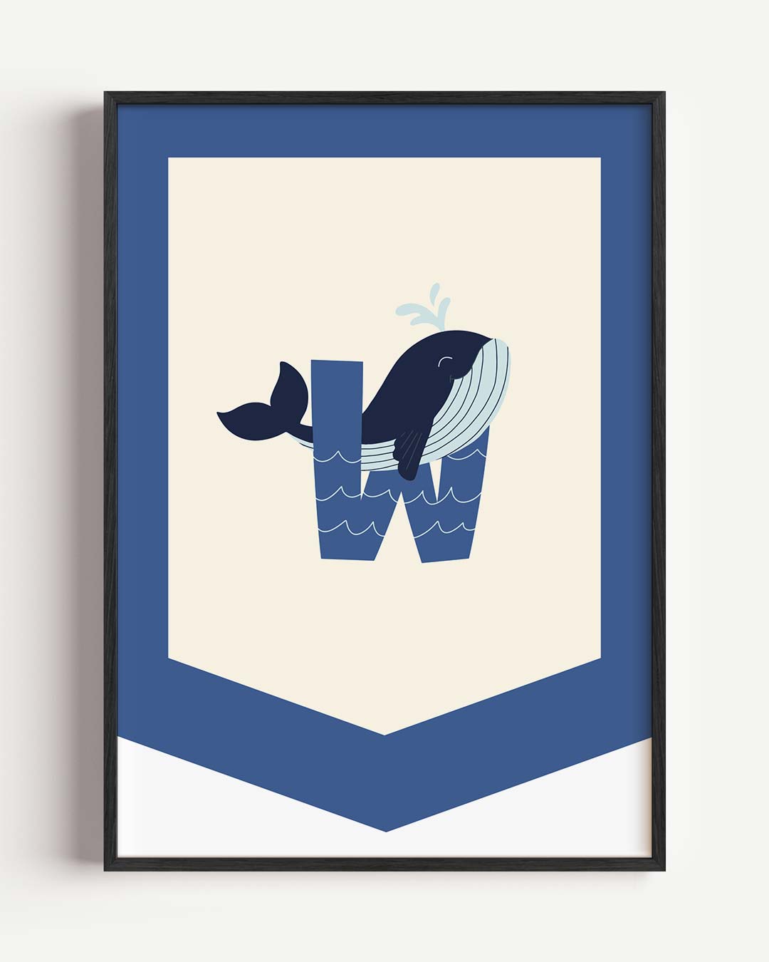 Dromerige Walvis Letterkunst – kids portret poster als wanddecoratie