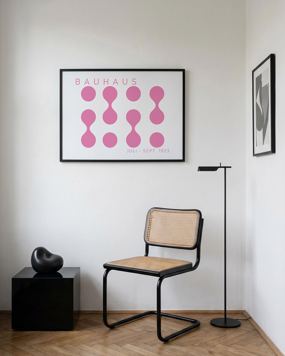 Vorm en ritme – geometrische Bauhaus poster in liggend formaat
