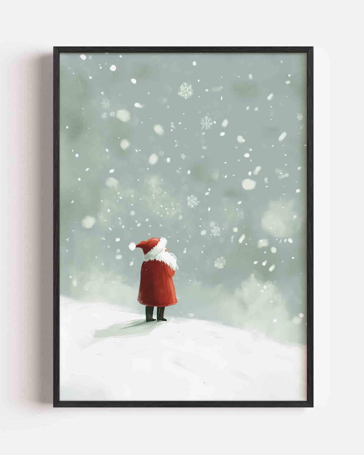 Sneeuwlandschap met figuur – kids portret poster als wanddecoratie