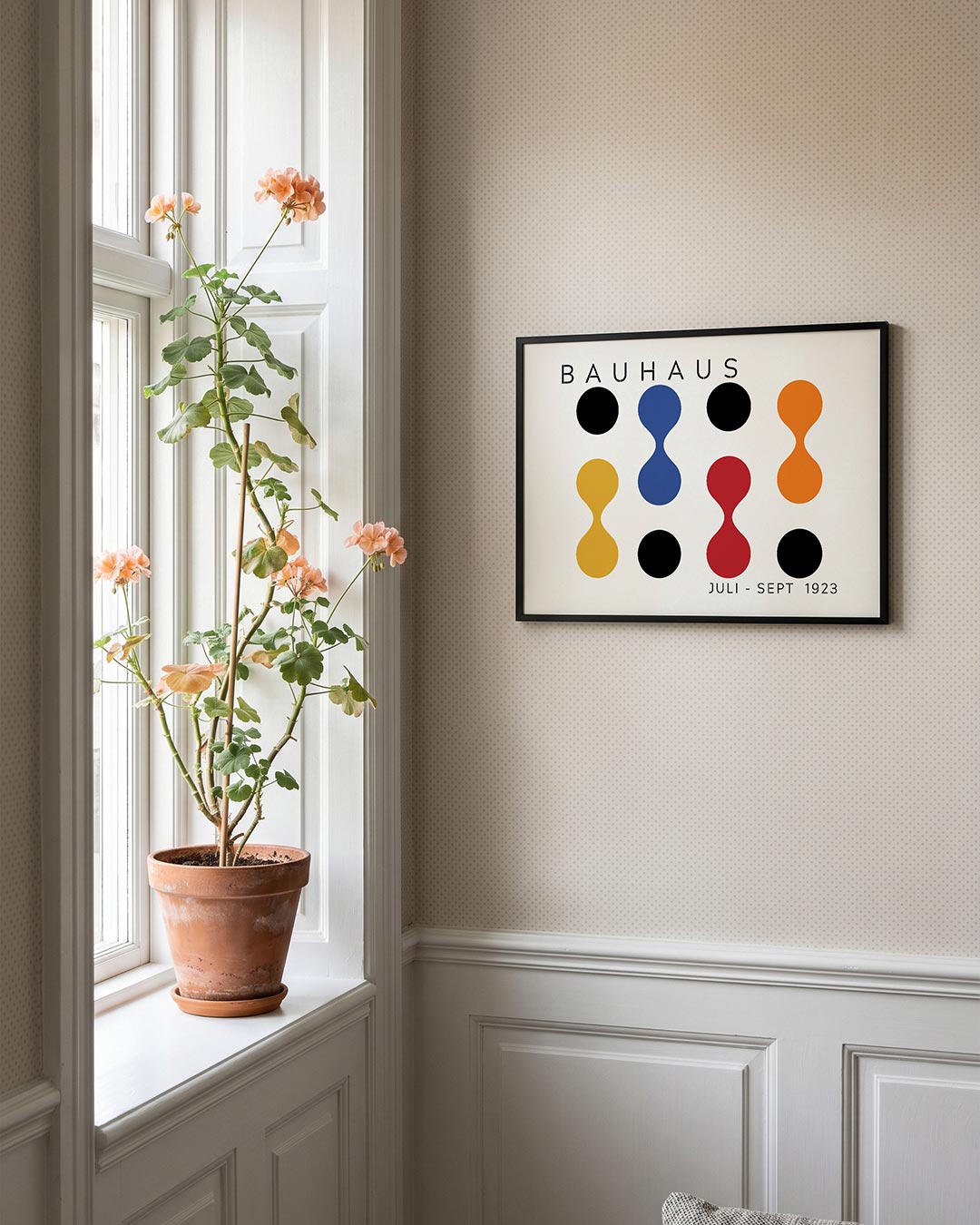 Vormen en vlakken – liggende Bauhaus poster voor aan de muur