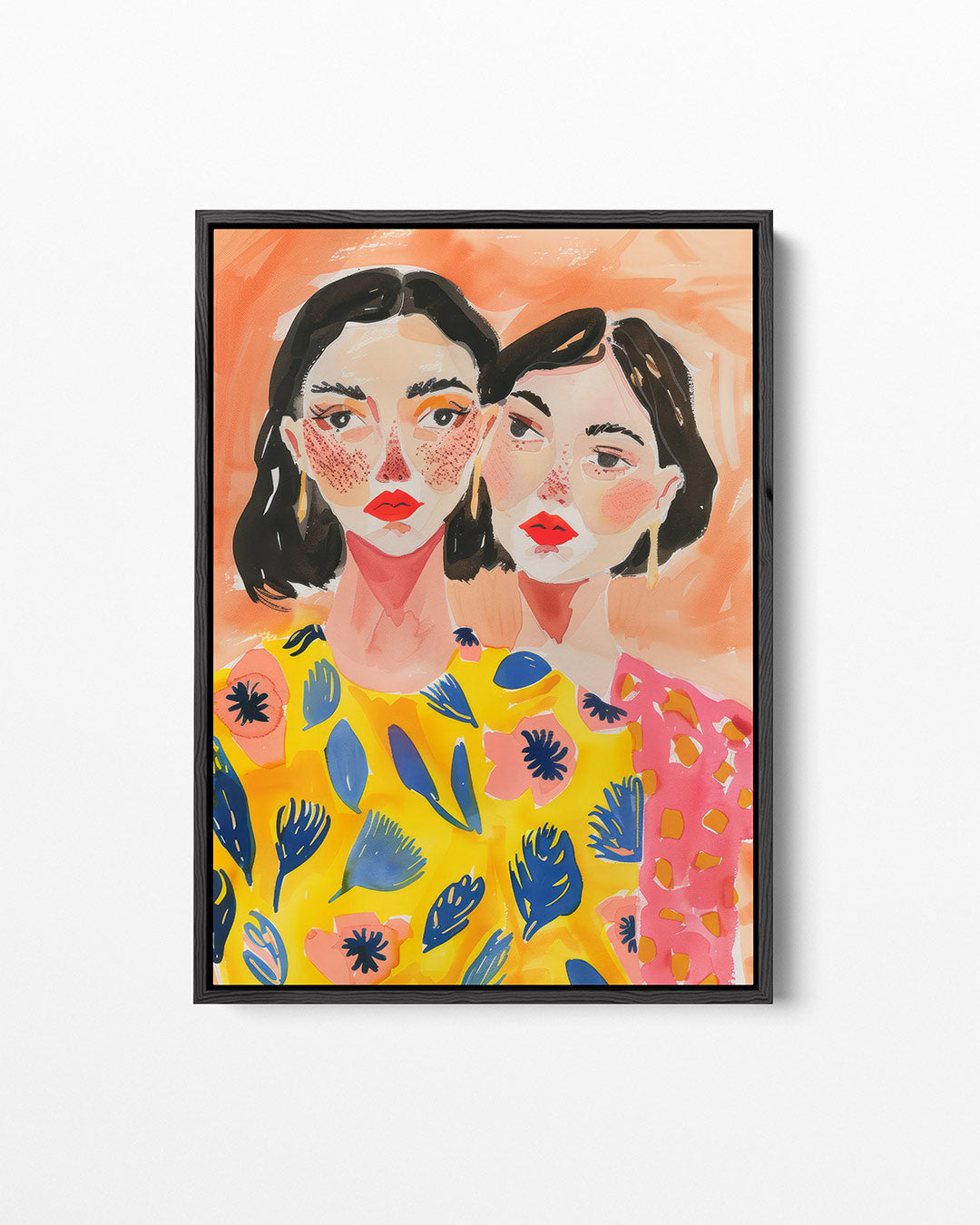Vrolijke portretten – staand wanddecoratie kunstwerk