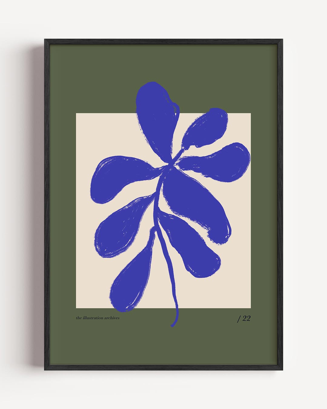 Moderne Kunstzinnige Bladeren – bloemen portret poster als wanddecoratie