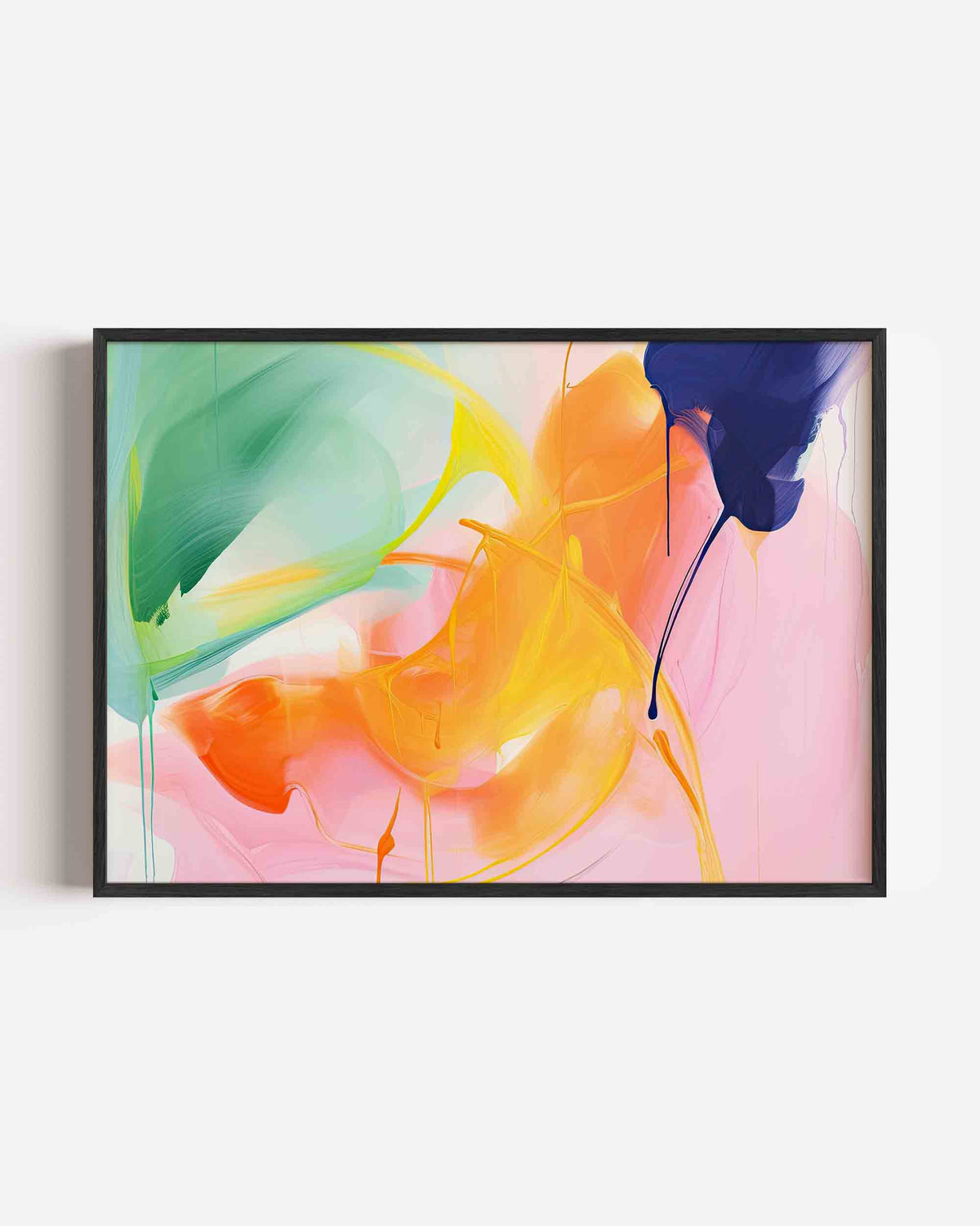 Abstracte kleurrijke vormen – bloemen landscape poster als wanddecoratie