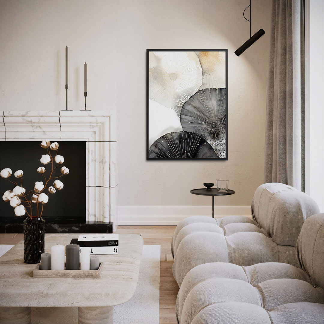 Organische vormen – staand wanddecoratie kunstwerk
