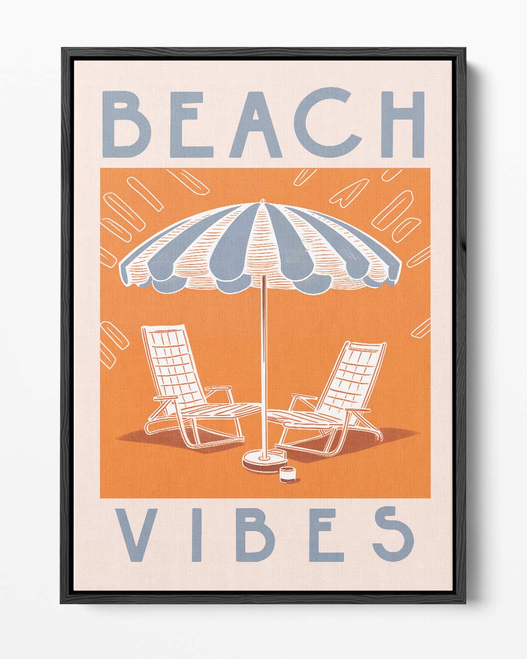 Zomerse Strandvibes – portret kunstwerk als wanddecoratie