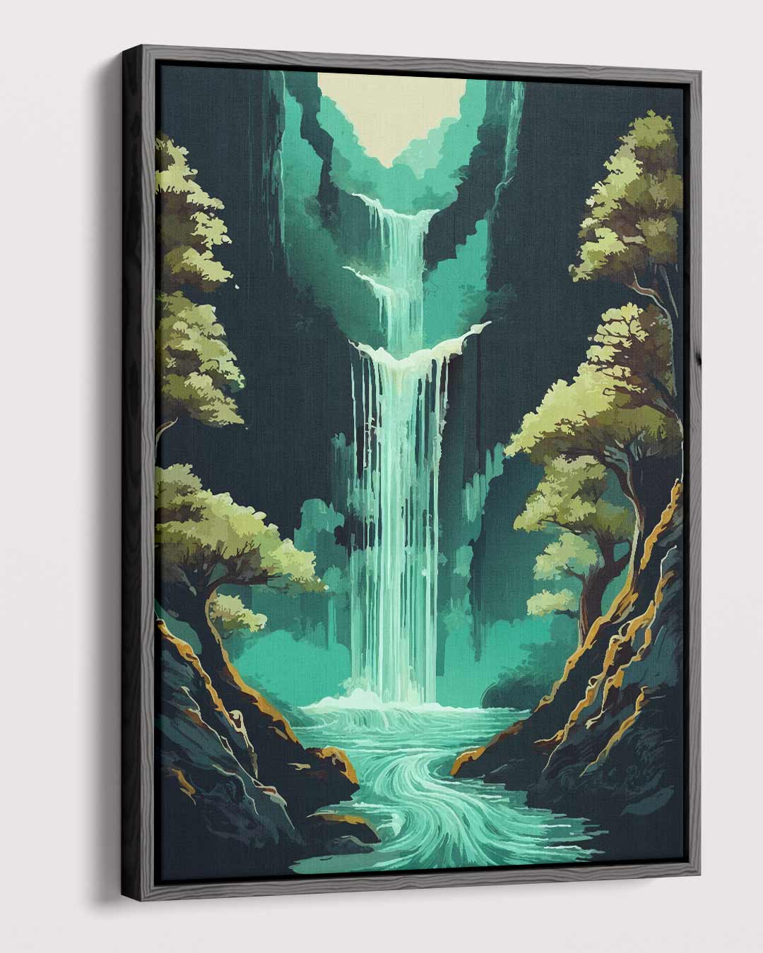 Magische Waterval – dibond kunstwerk als wanddecoratie
