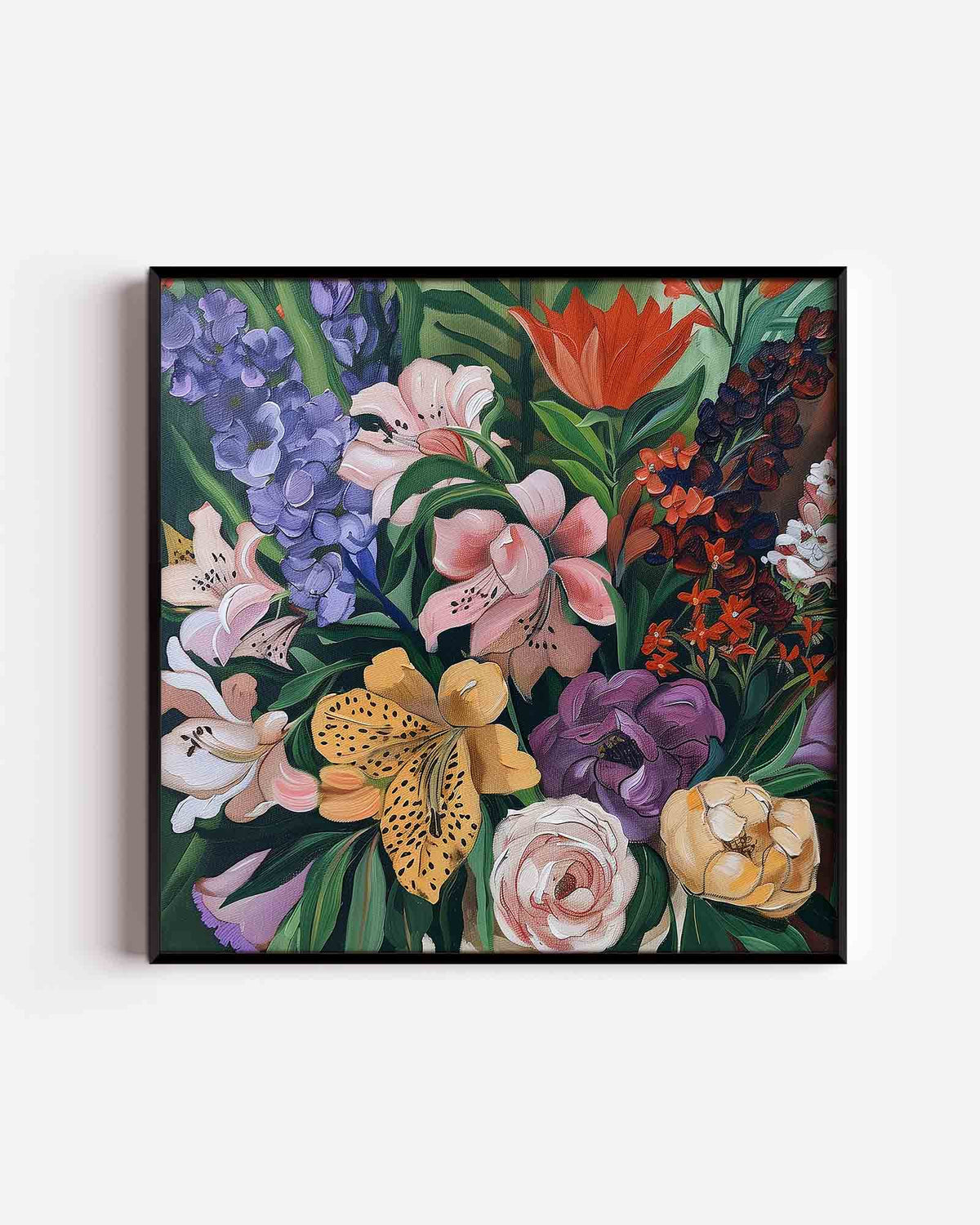 Bloemenpracht – bloemen vierkante poster als wanddecoratie
