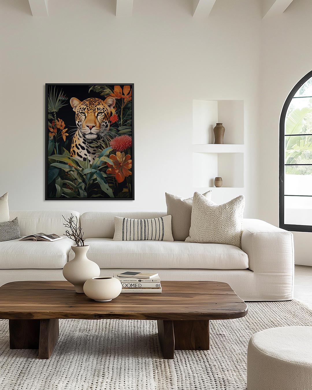 Dier in jungle – moderne staande wandkunst