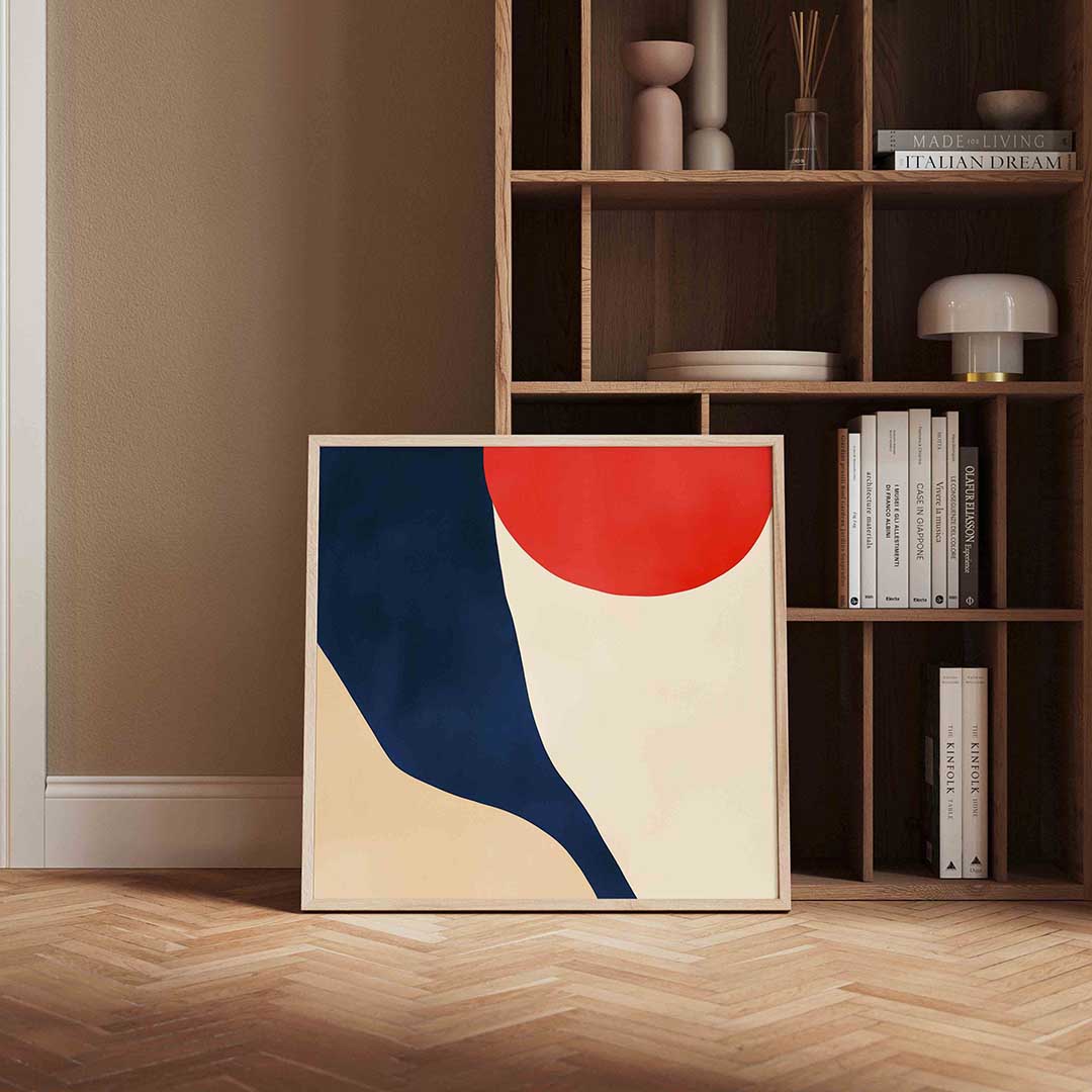 Abstracte vormen – moderne poster in vierkant formaat