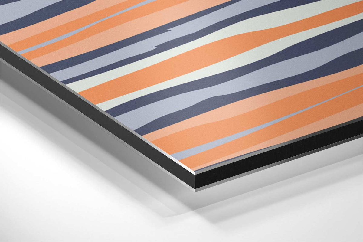 Golvende Stripes – canvas kunstwerk als wanddecoratie