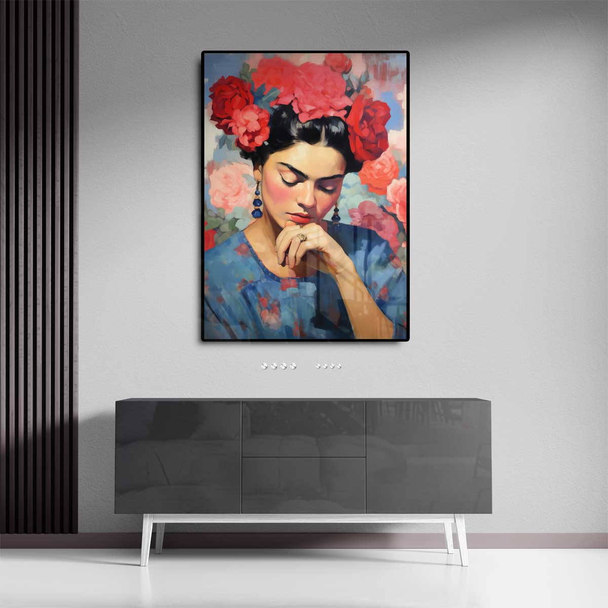 Bloemen Serenade – dibond wanddecoratie in staand formaat