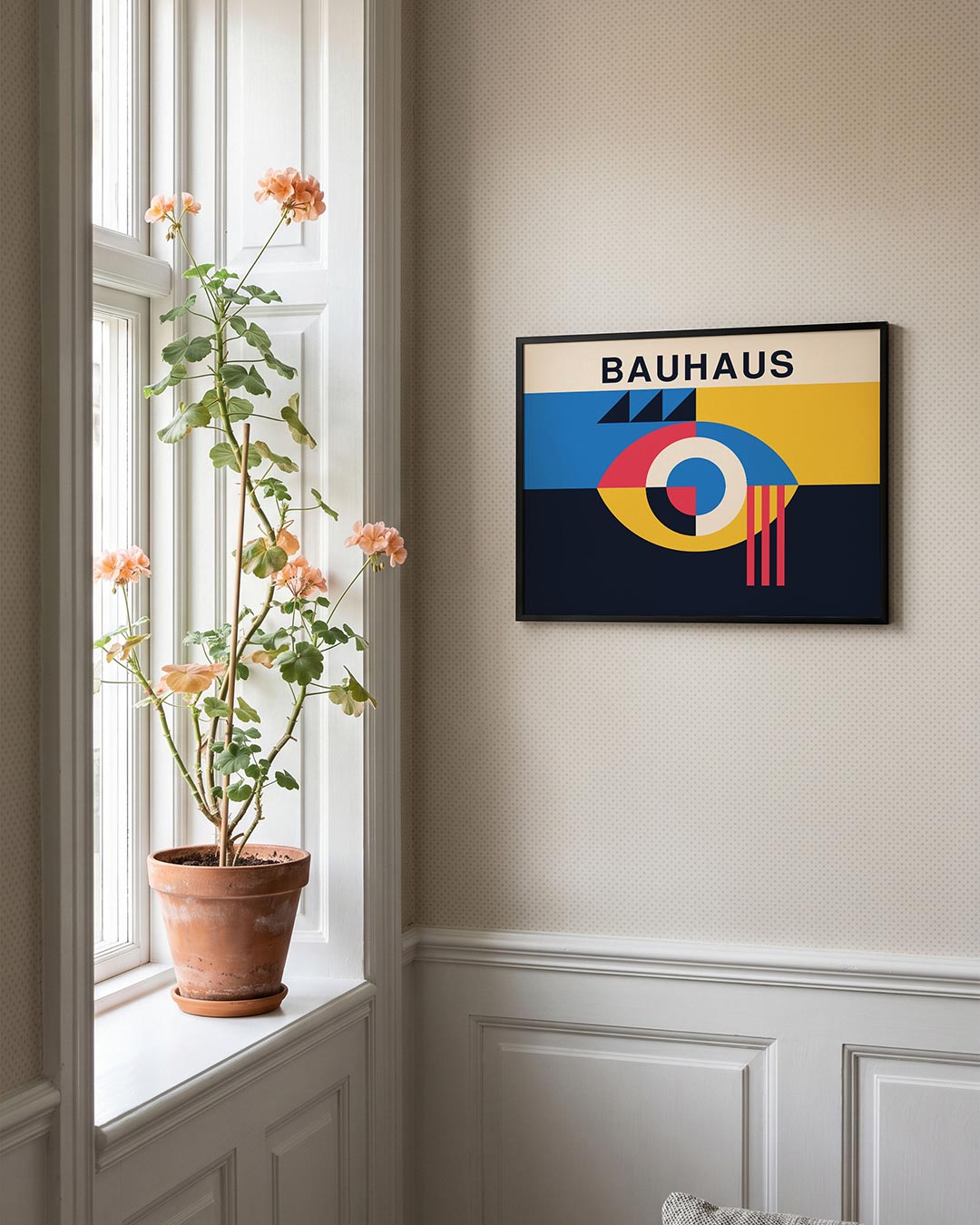 Vorm en kleur – liggende Bauhaus poster voor aan de muur