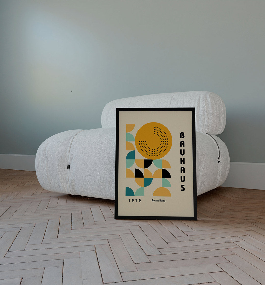 Vorm en kleur – staande Bauhaus poster voor aan de muur