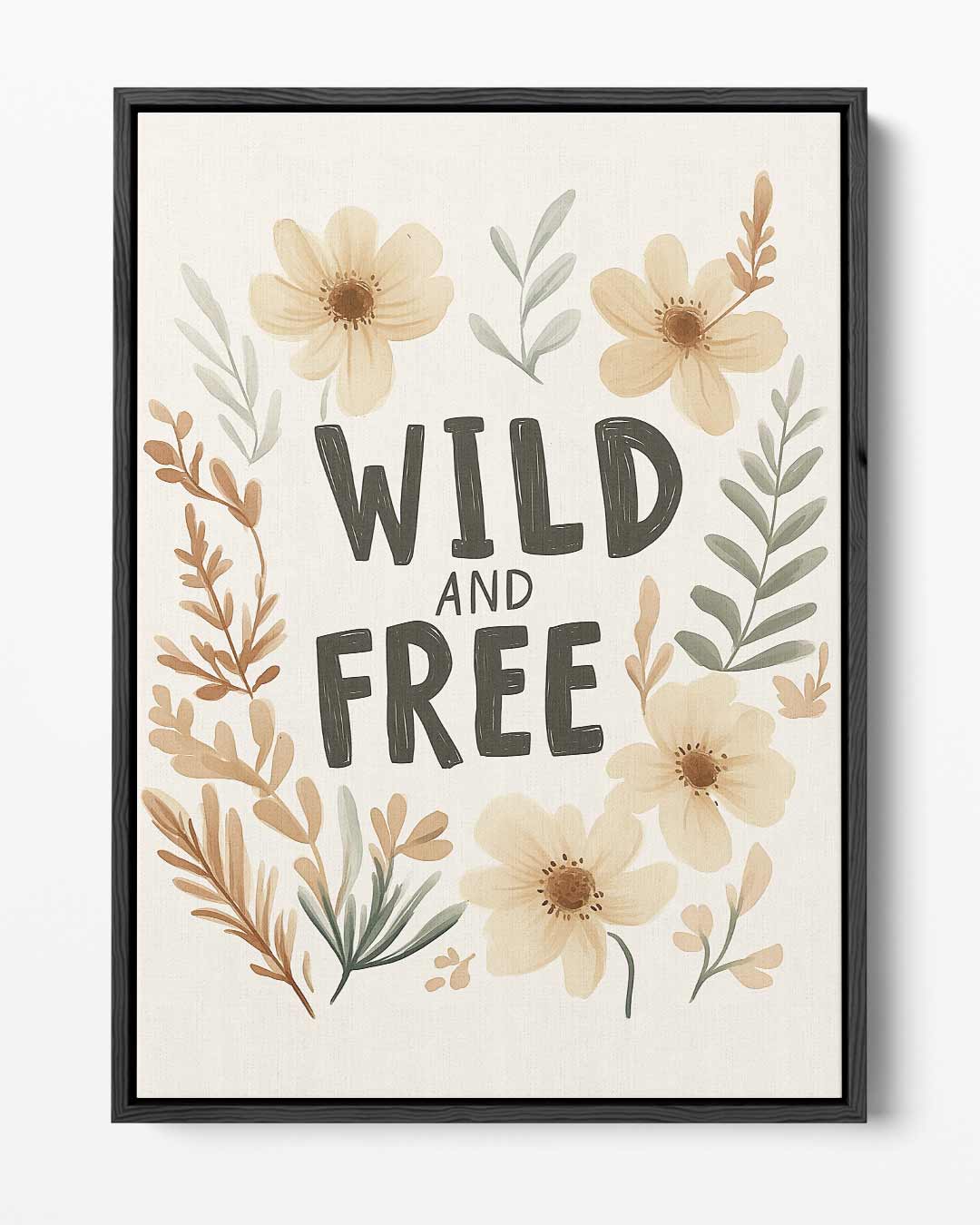 Wild and Free Bloemenprint – portret kunstwerk als wanddecoratie
