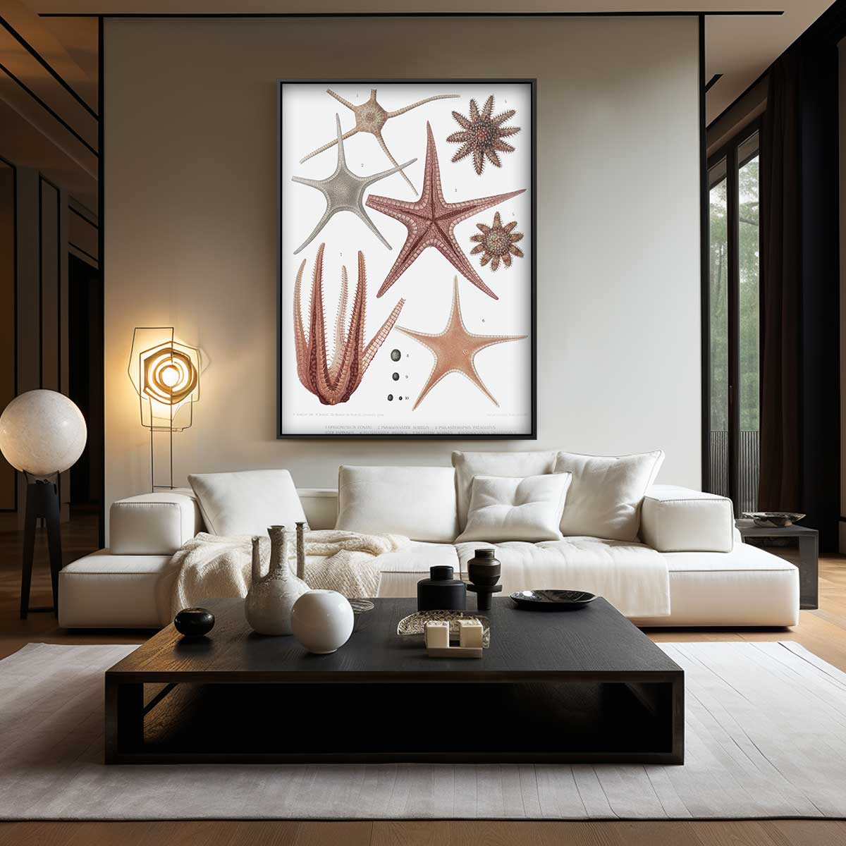 Zeester Wonderen Illustratie – staand kunstwerk voor modern interieur