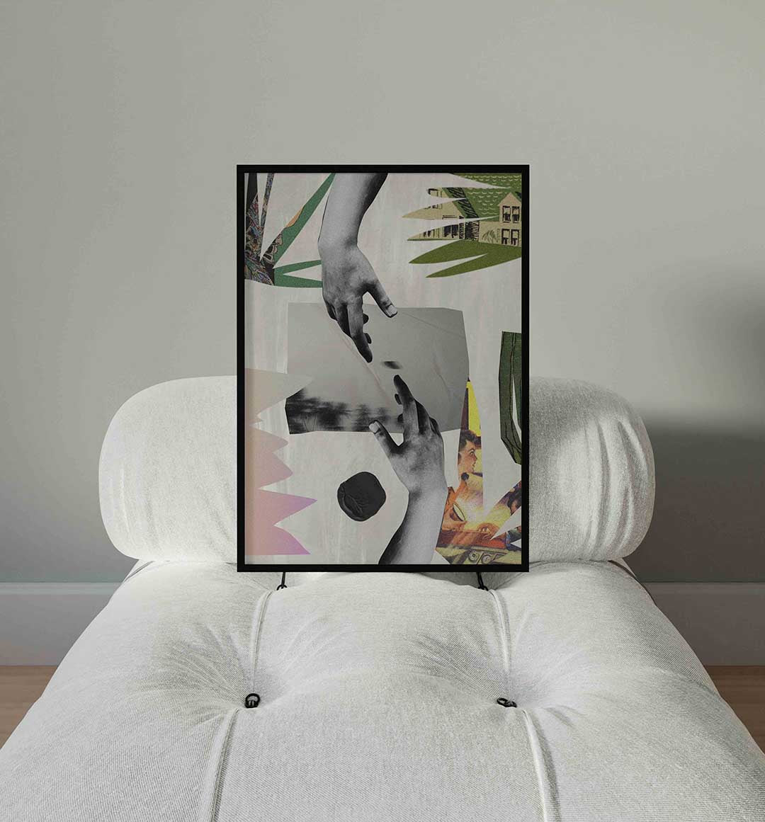 Handen en collage – staande Kleur & Vormen wanddecoratie van WallArtistic